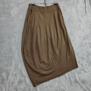 Designer Ronen Chen Skirt 3 Made in Israel Assymetric Patchwork Pockets Midi